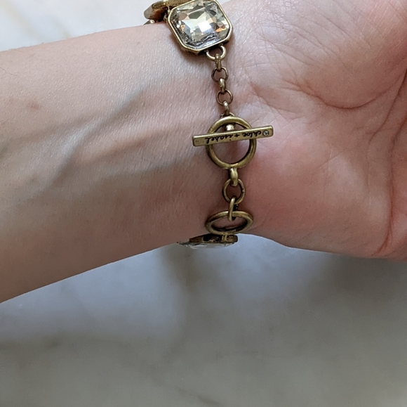 Chloe + Isabel Bracelet Rhinestone Antique Gold - Picture 6 of 9